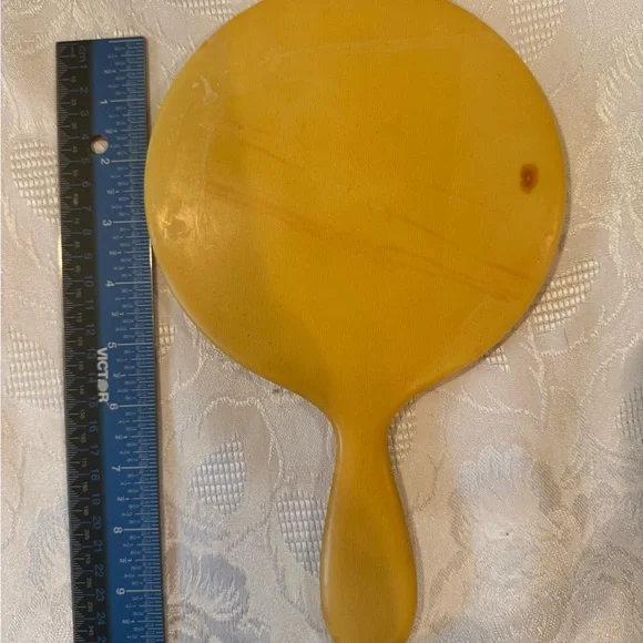 Vintage Butterscotch Bakelite Hand-Held Mirror - Picture 5 of 5